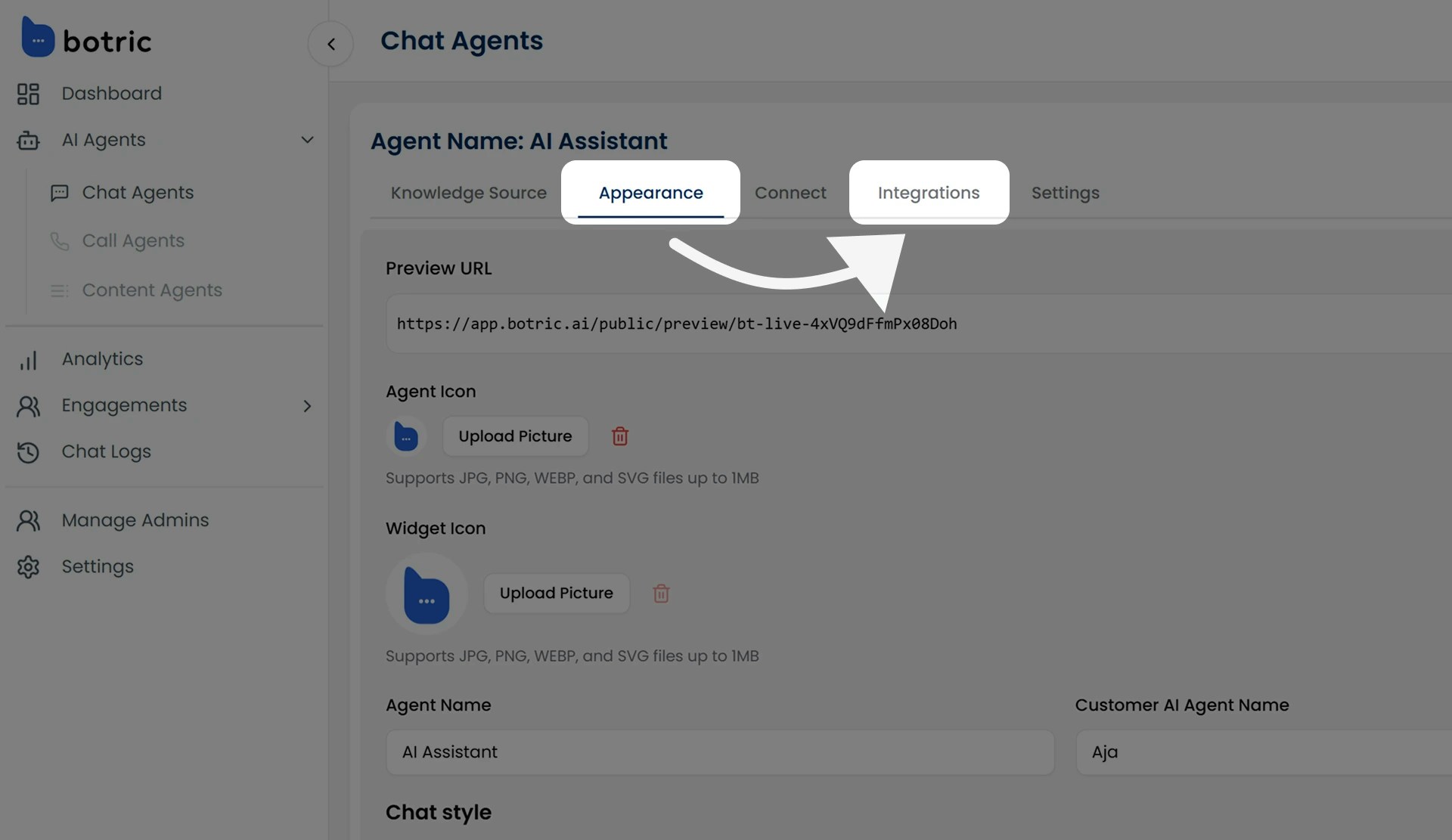 Switch to Integration