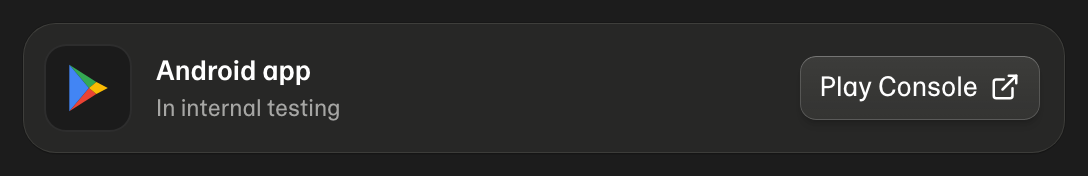 In internal testing, with a Play Console button