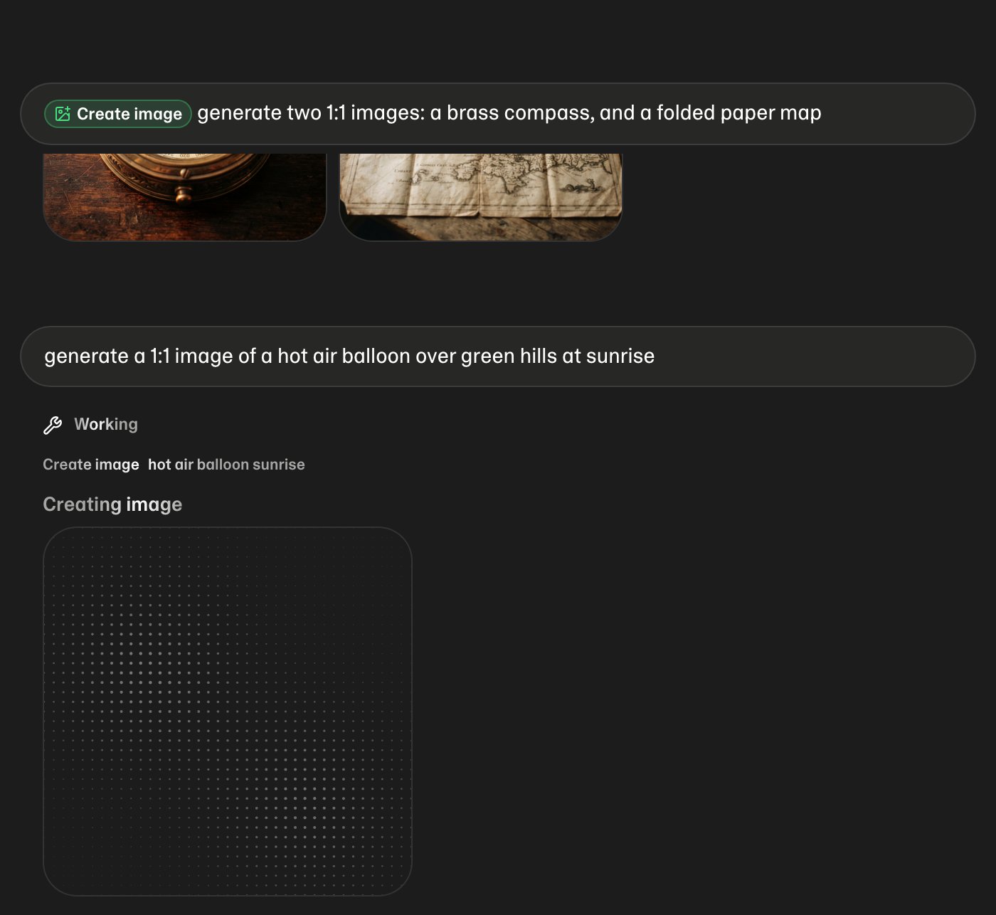 The placeholder while an image is generated