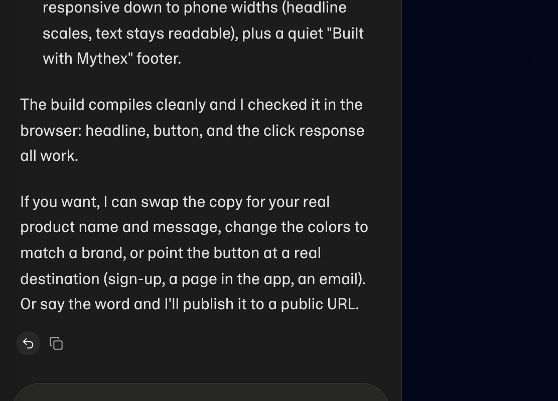 Revert to this point, at the end of a reply
