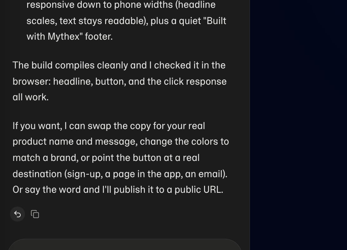 Revert to this point, at the end of a reply