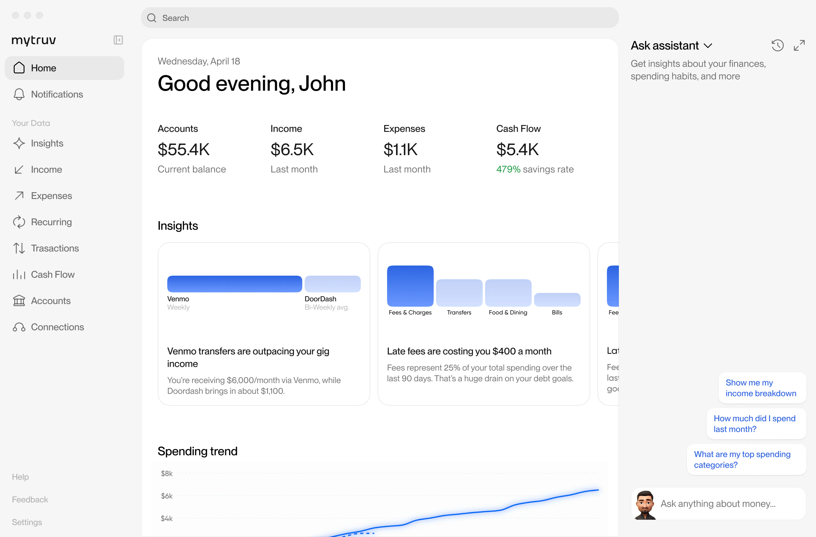 MyTruv command center dashboard