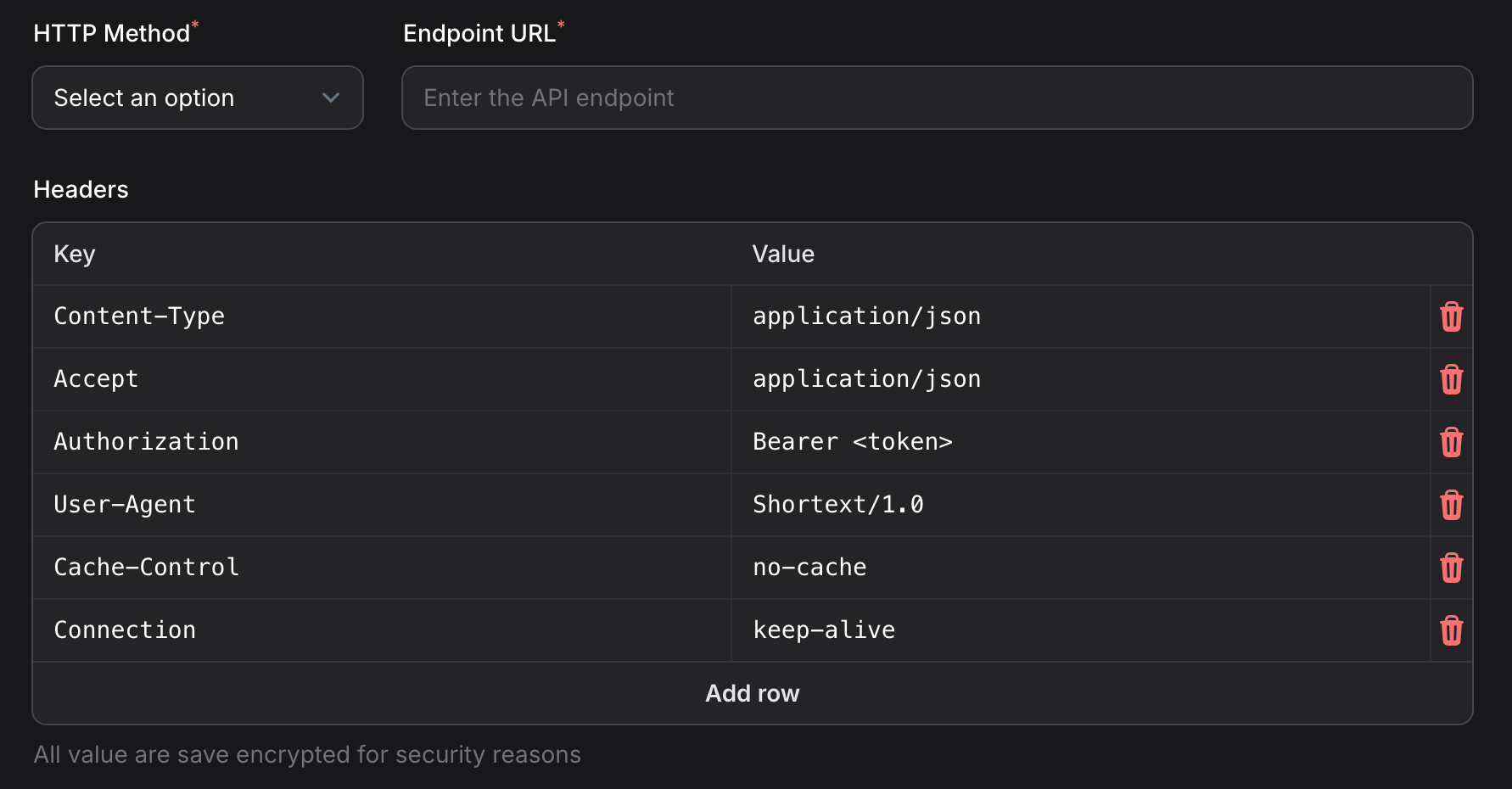 Defining API endpoints
