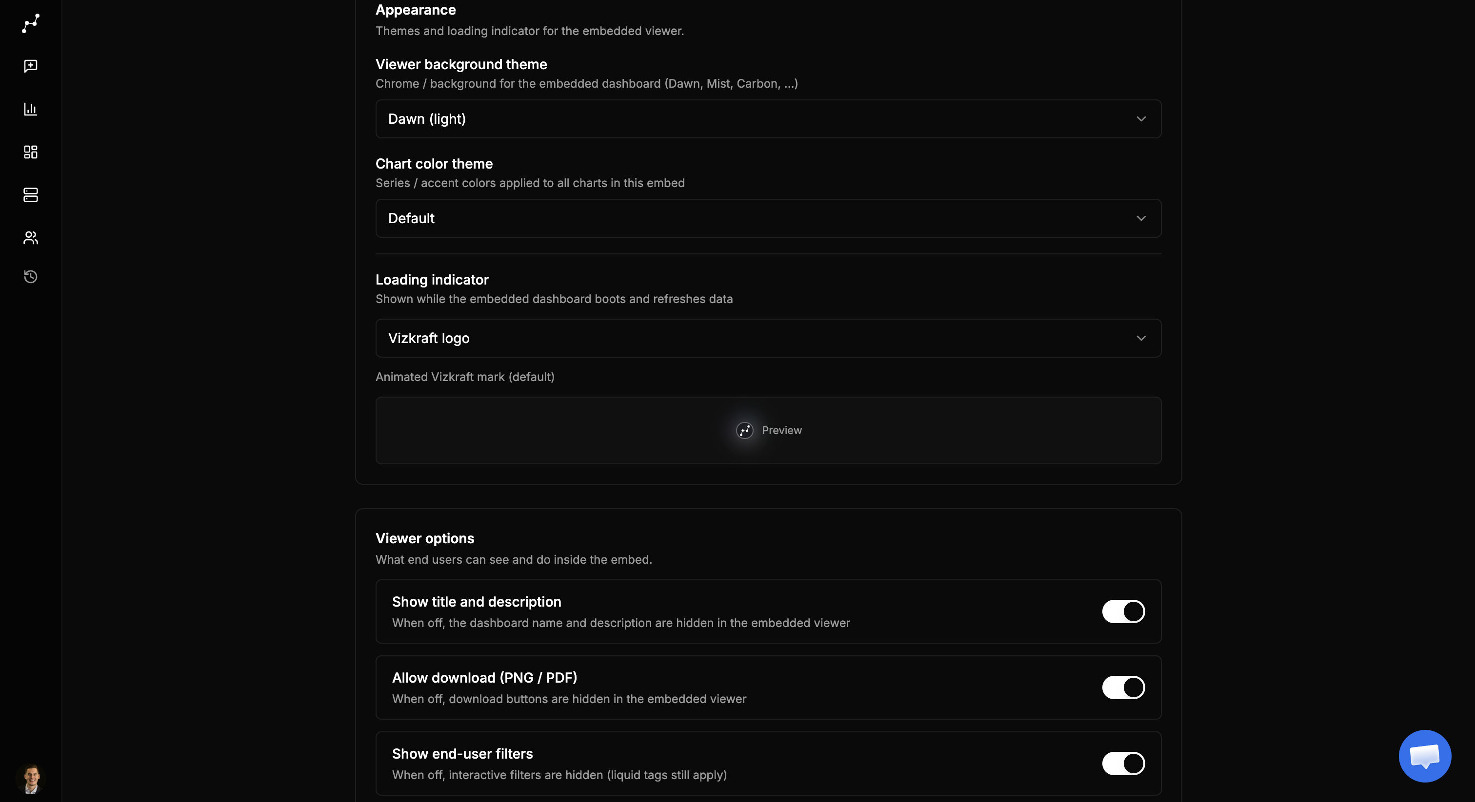 Embed appearance themes