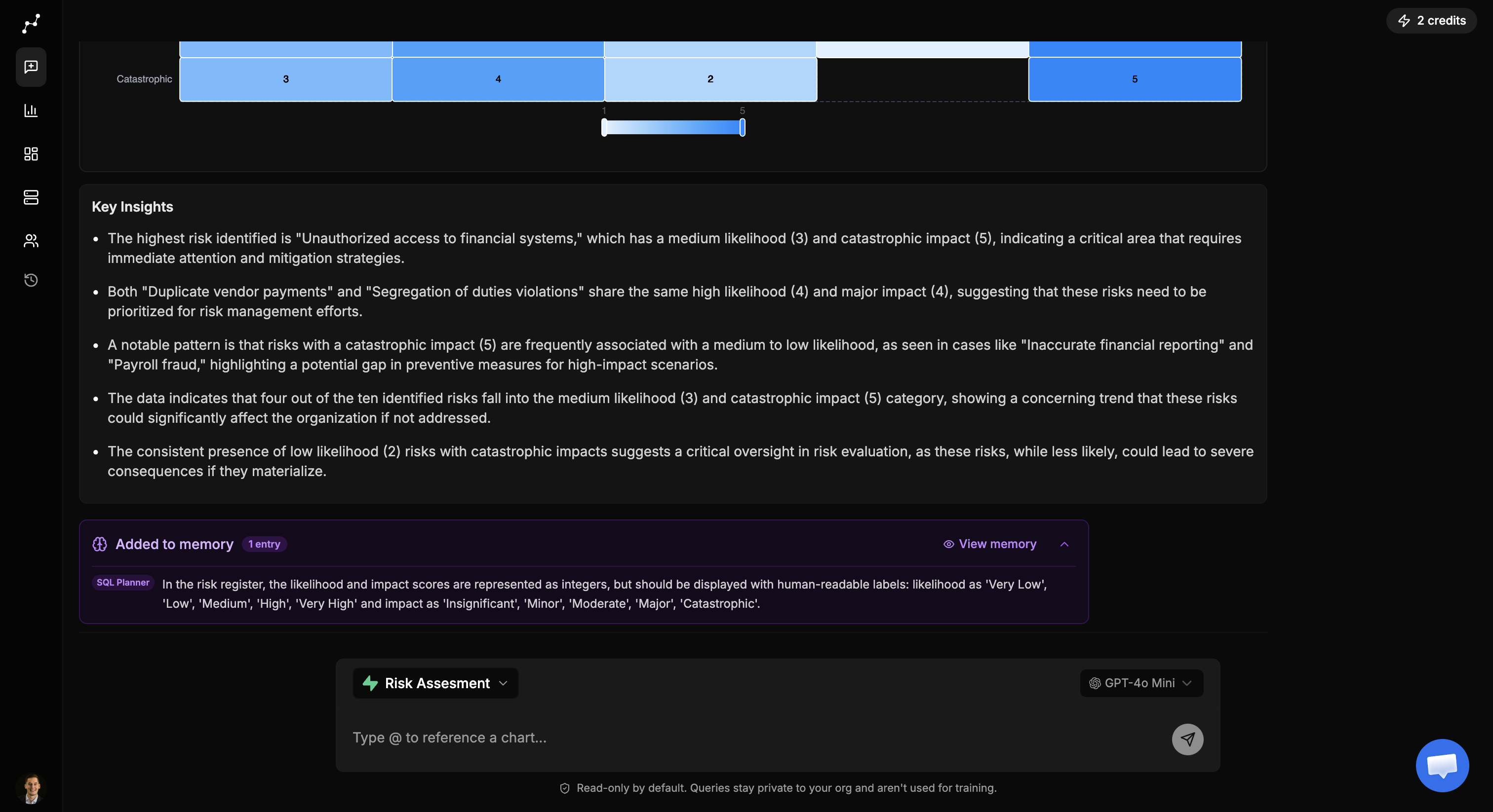 Memory notification in chat after Vizkraft saves a learning