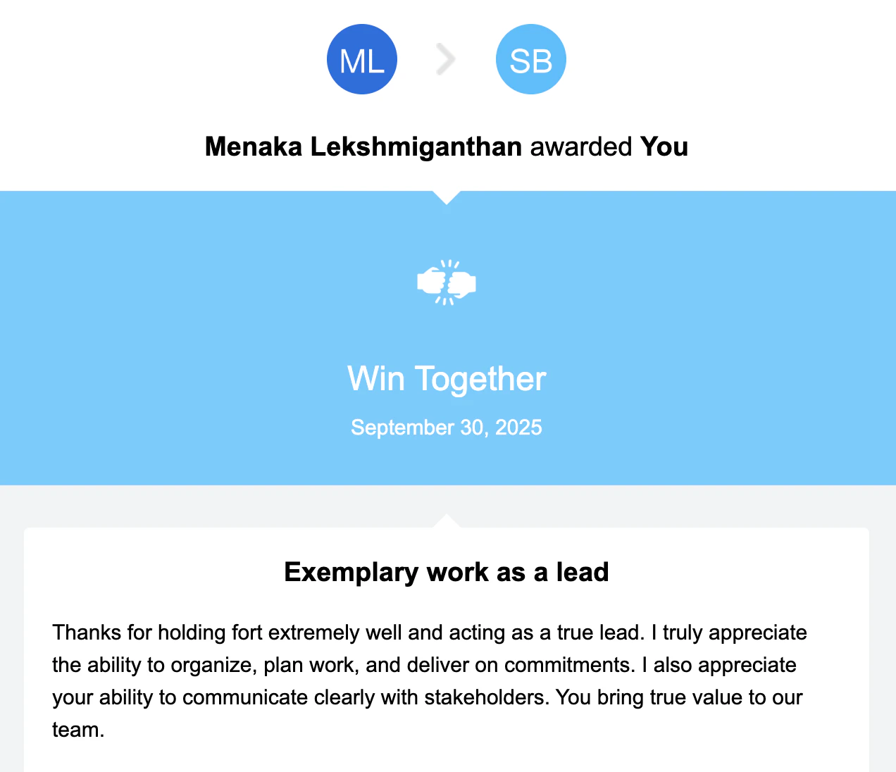 Recognition for lead work