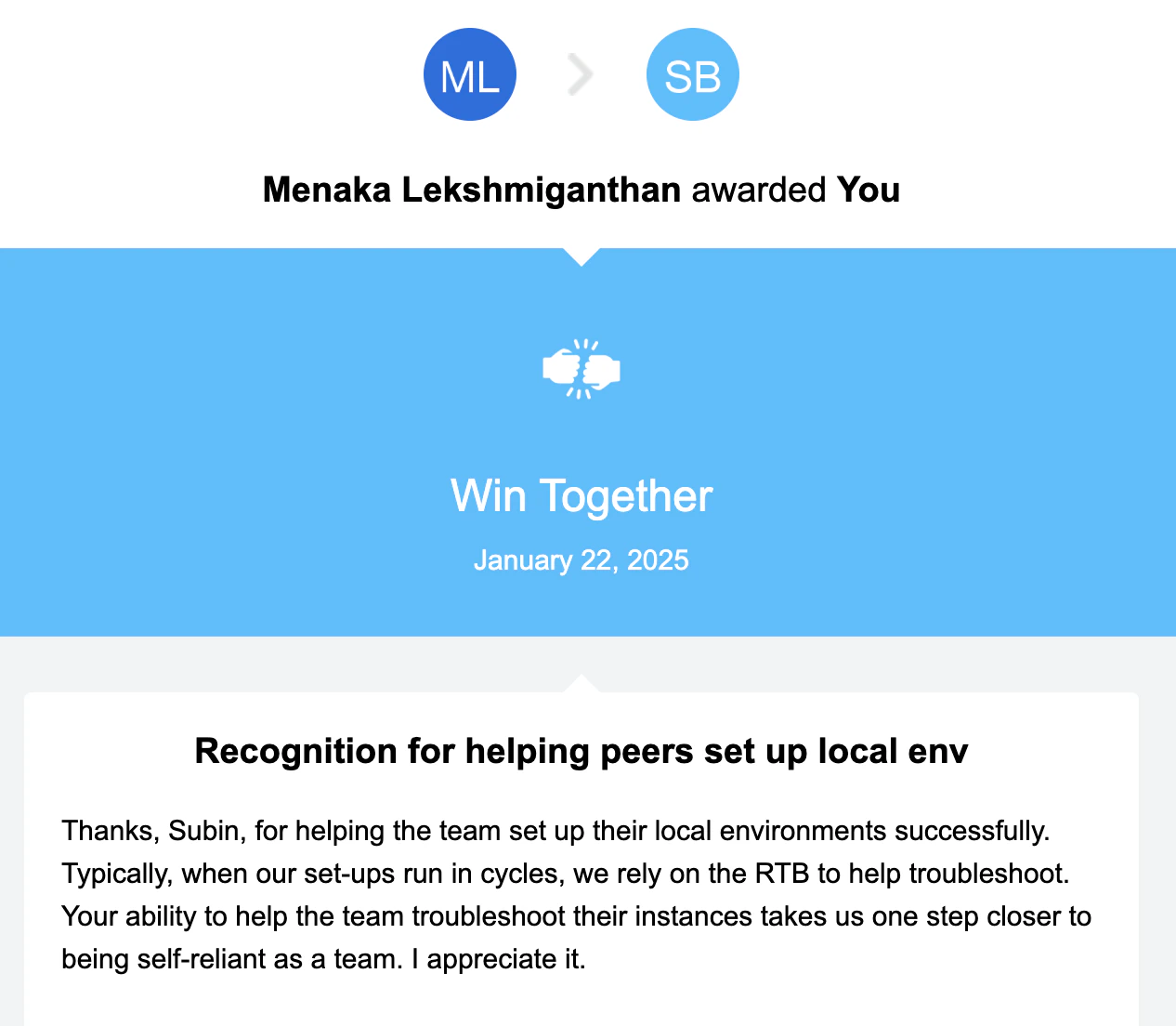 Recognition for local environment support