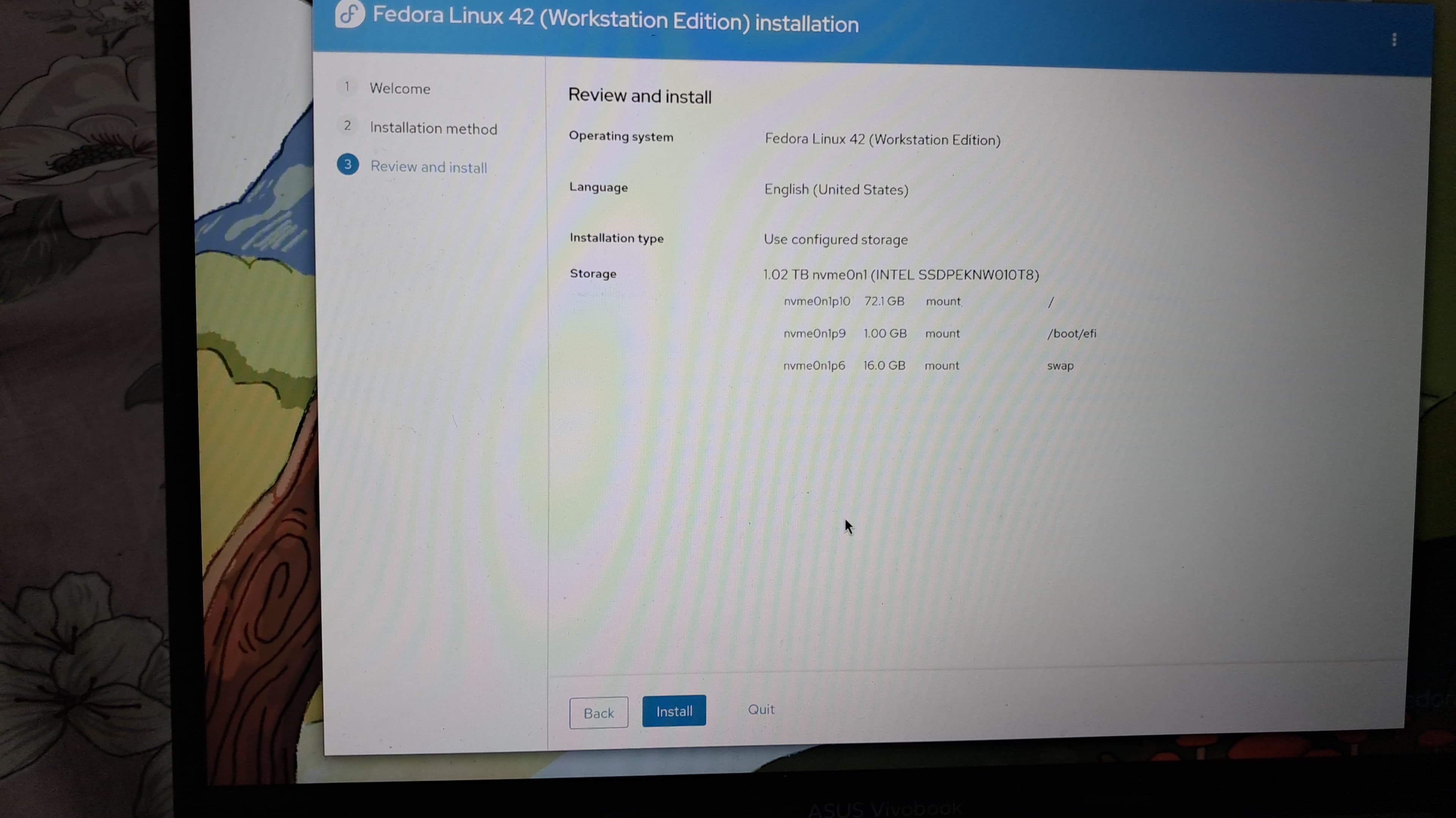 Review and Install