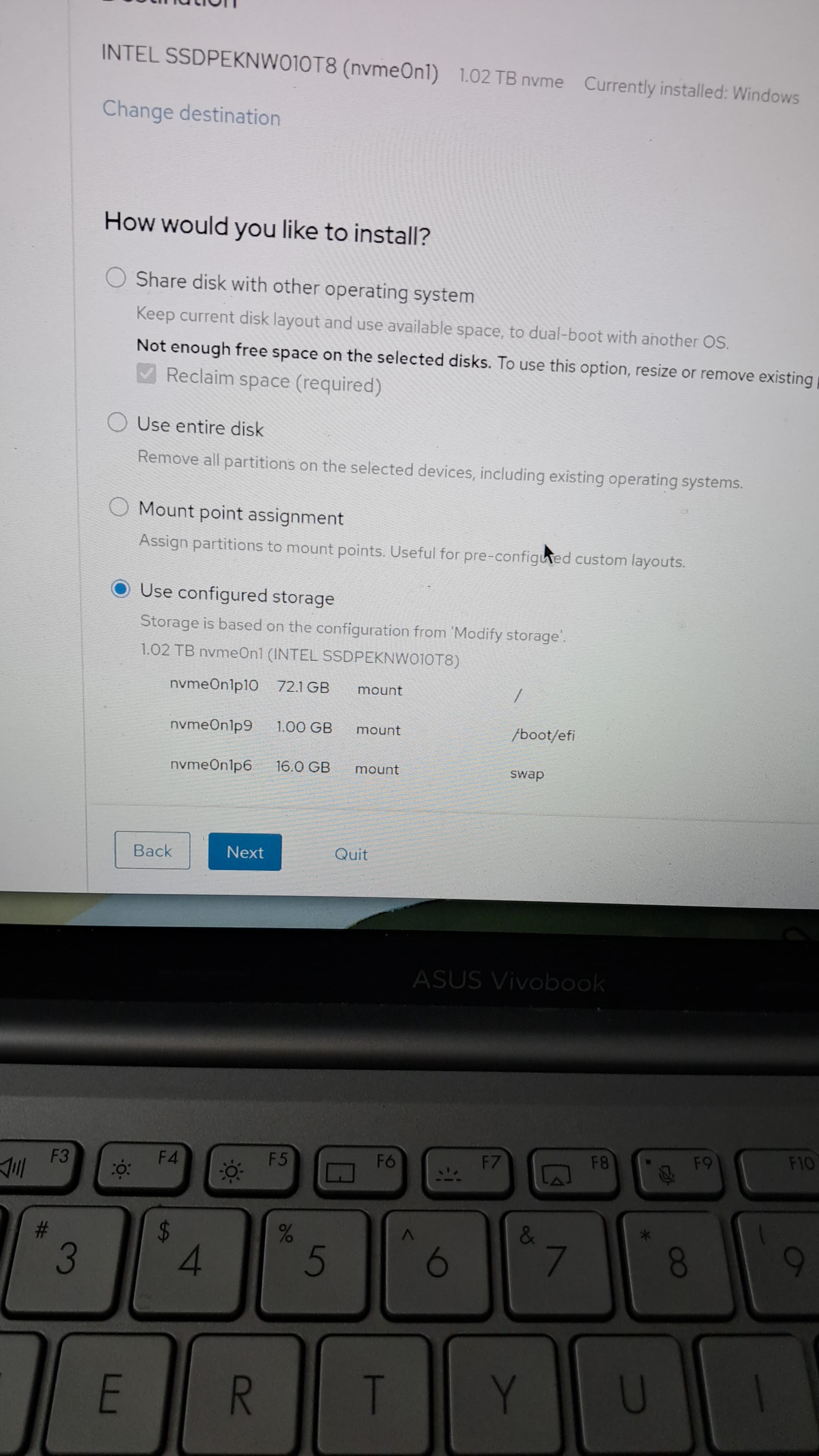 Configured Storage