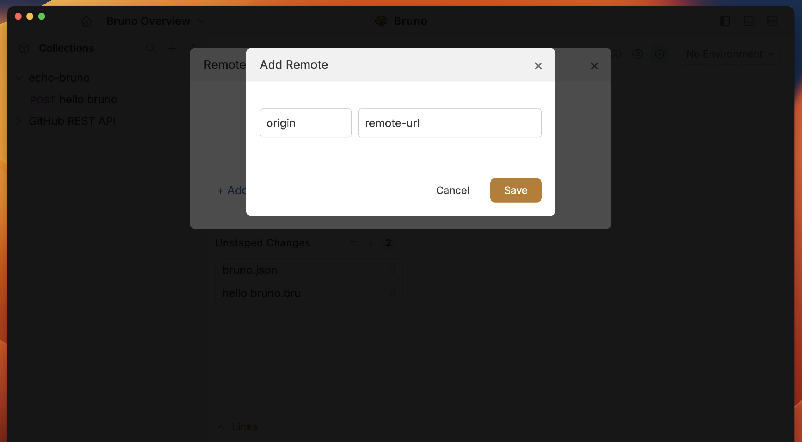 Add Remote Dialog Box