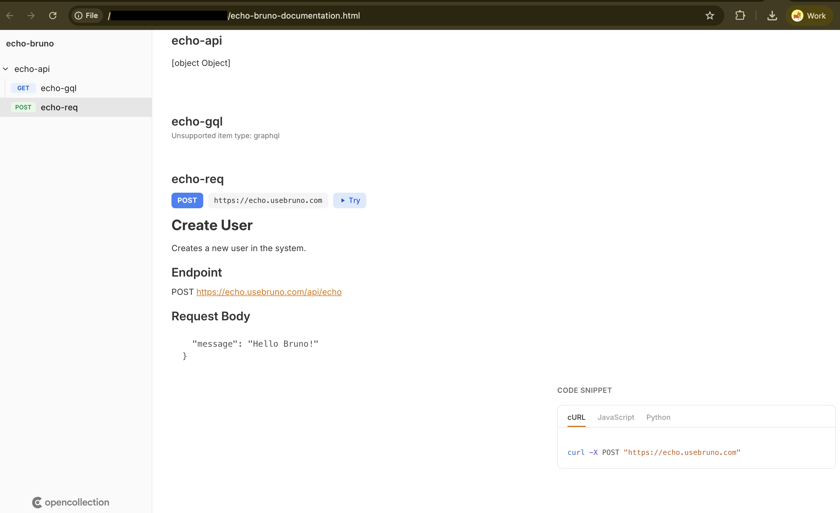 Generated HTML Documentation