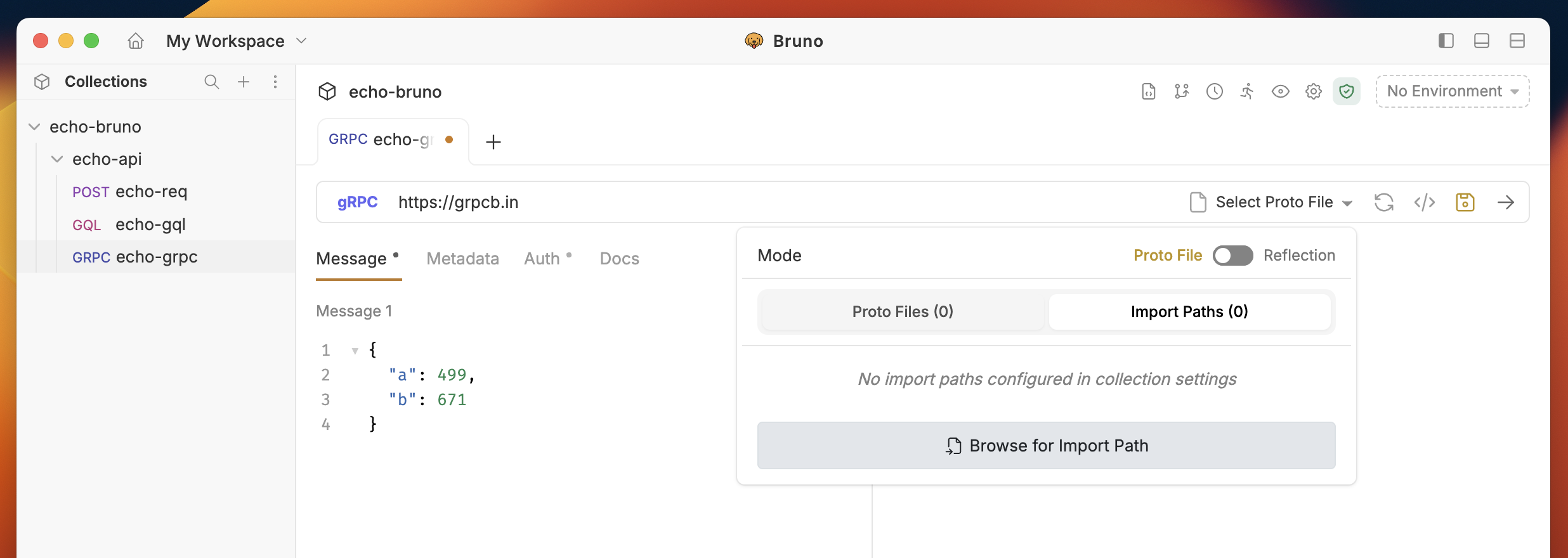 gRPC Request Level Import Path
