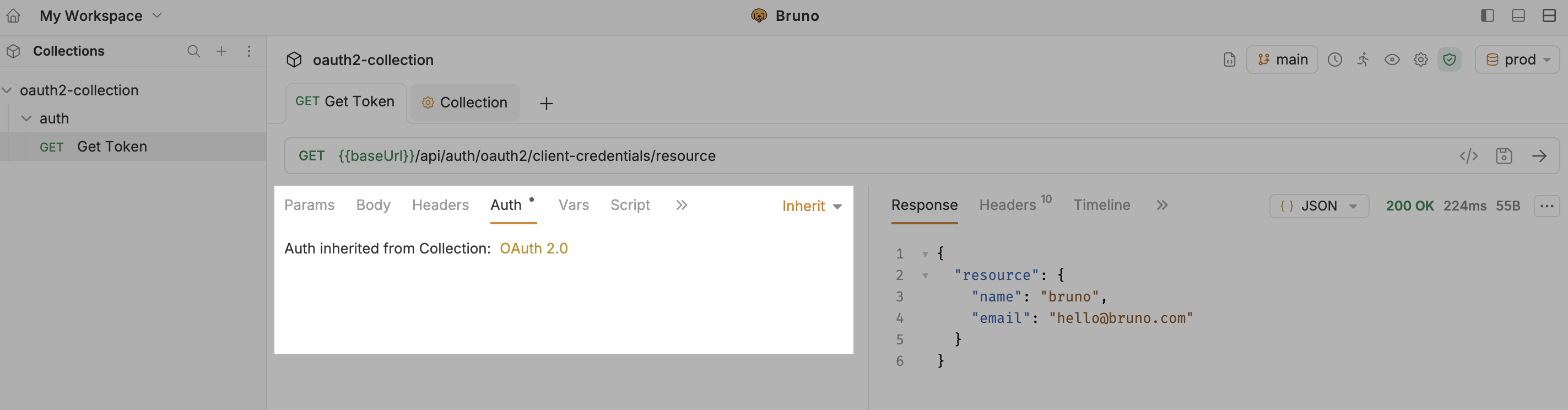 Navigate Request and Select Inherit