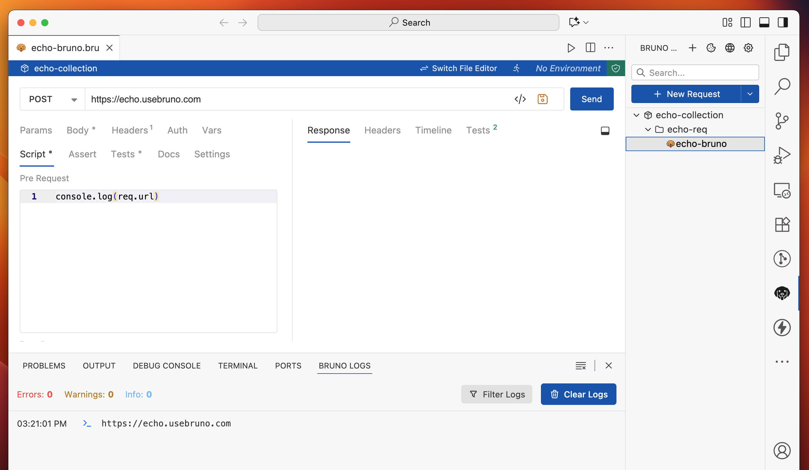 VS Code Extension Console