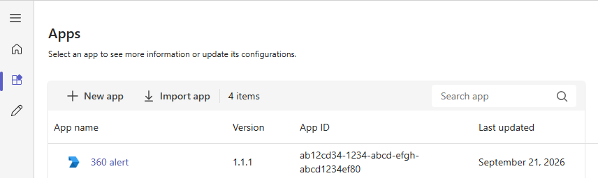 Teams Developer Portal Add app dialog