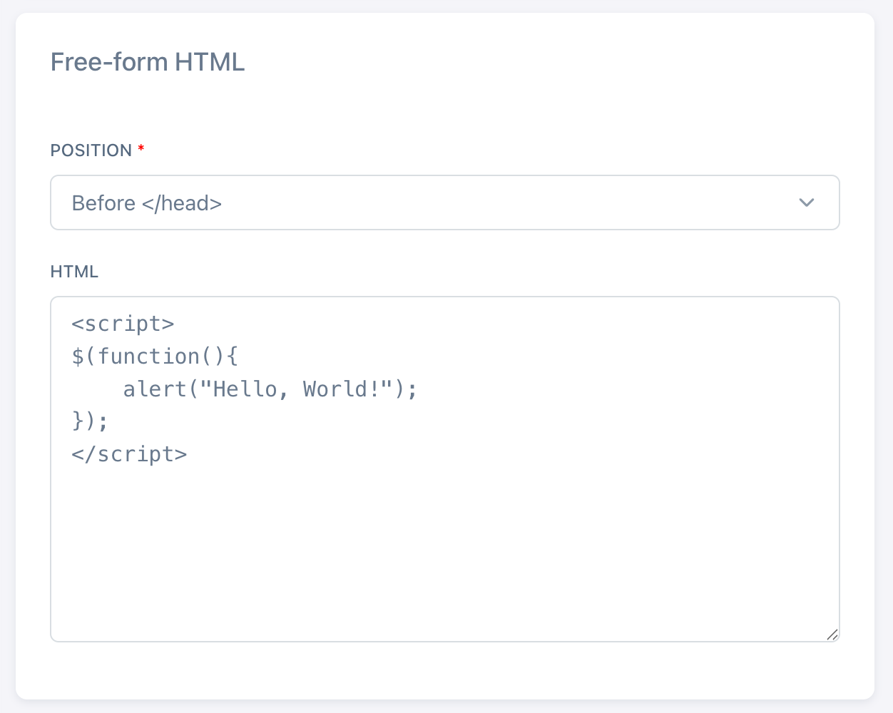 Nadles User Portal — Free-form HTML