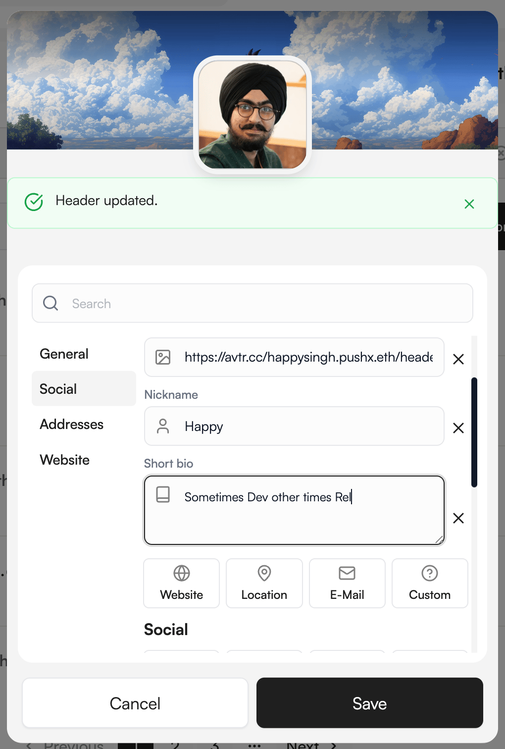 Text record editor for an offchain subname