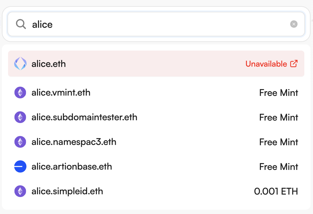 Search results for alice