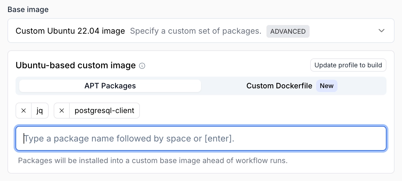 Select APT packages