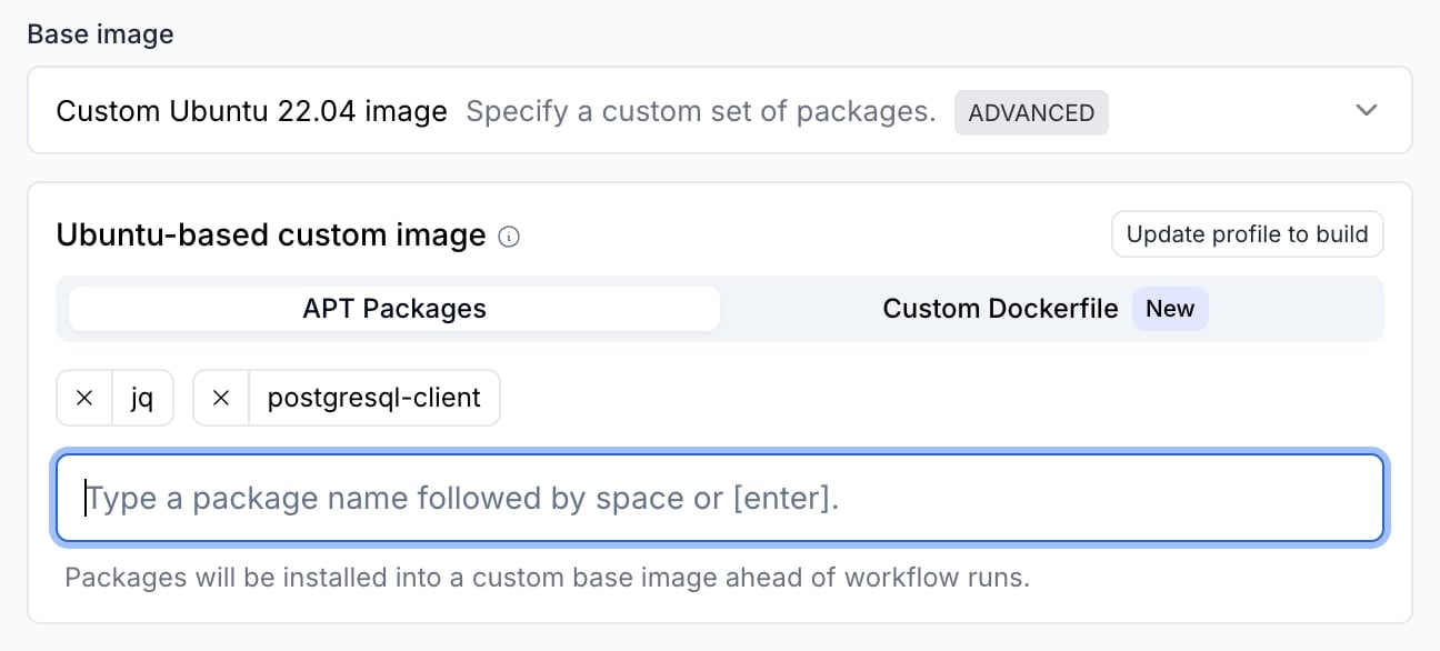 Select APT packages