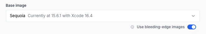 runner profile macOS bleeding edge checkbox
