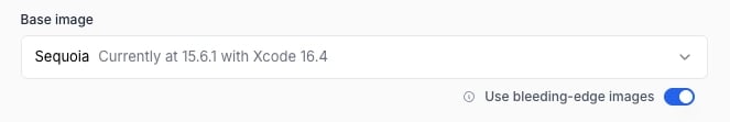 runner profile macOS bleeding edge checkbox