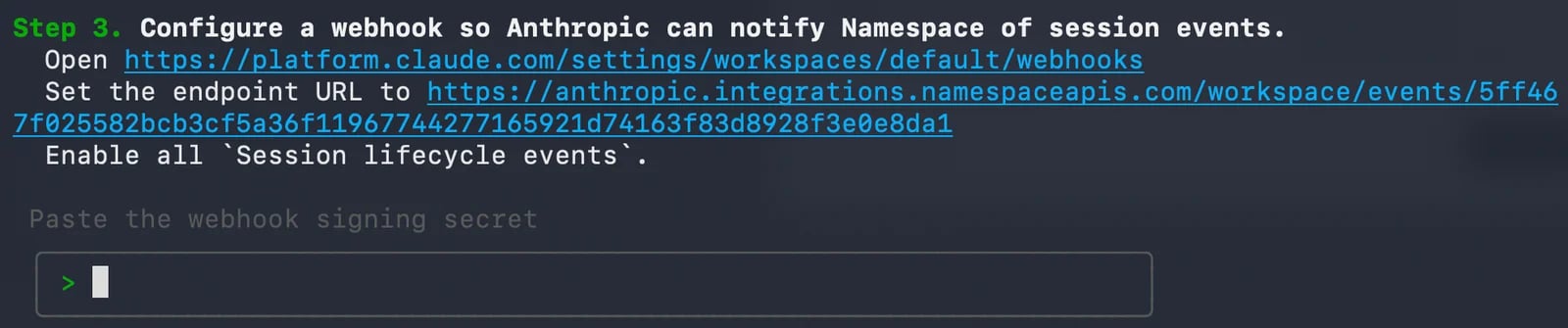 Configure Webhook