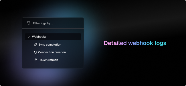 Detailed webhook logs illustration