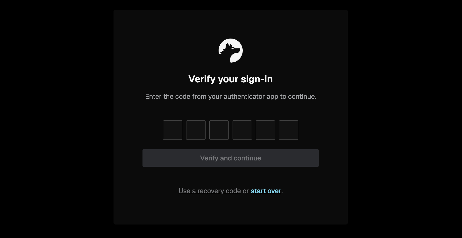 2FA verification screen when signing in to the Nango dashboard