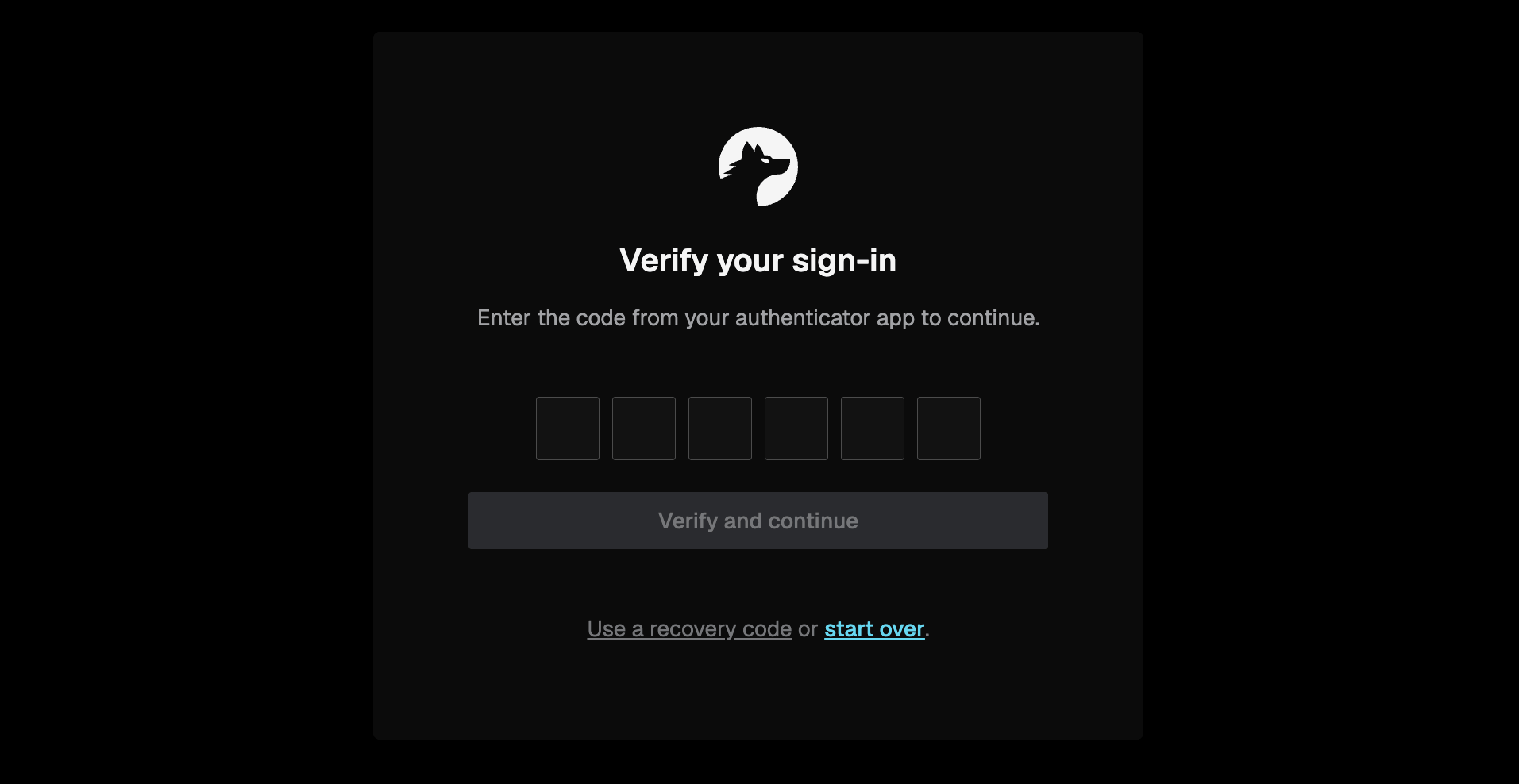 2FA verification screen when signing in to the Nango dashboard