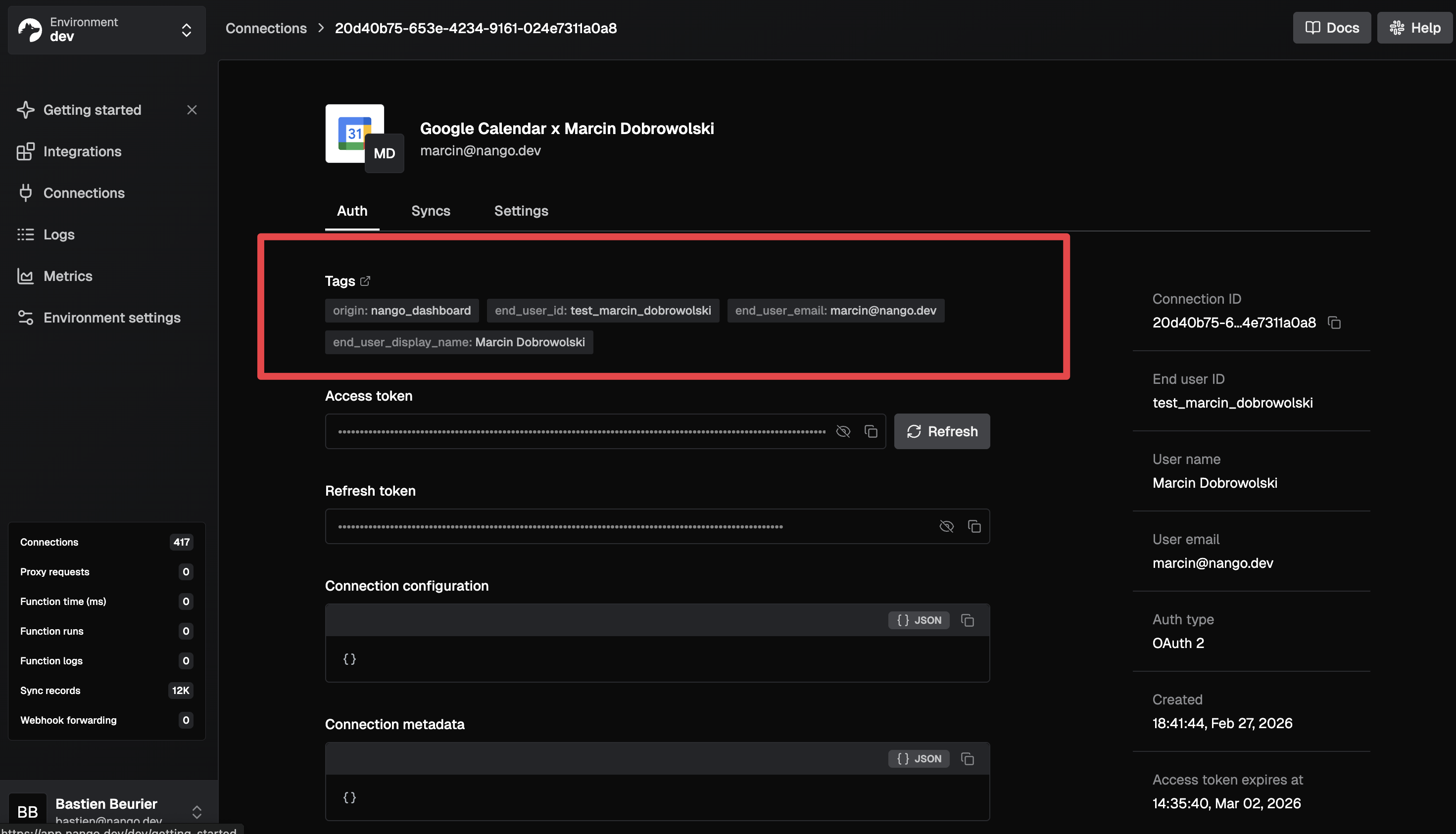 Connection Tags Ui