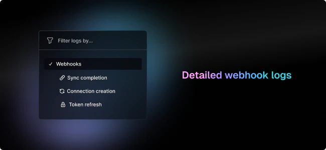 Detailed webhook logs illustration