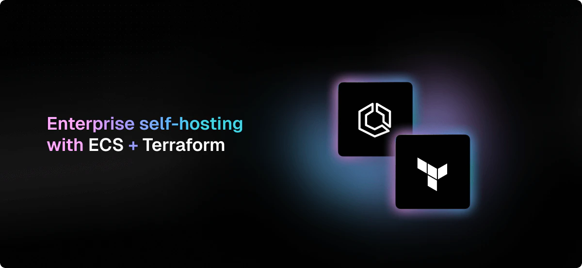 Enterprise self-hosting with ECS + Terraform illustration