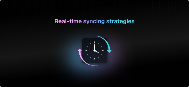 Real-time syncing strategies illustration