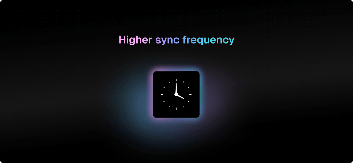 Higher sync frequency screenshot