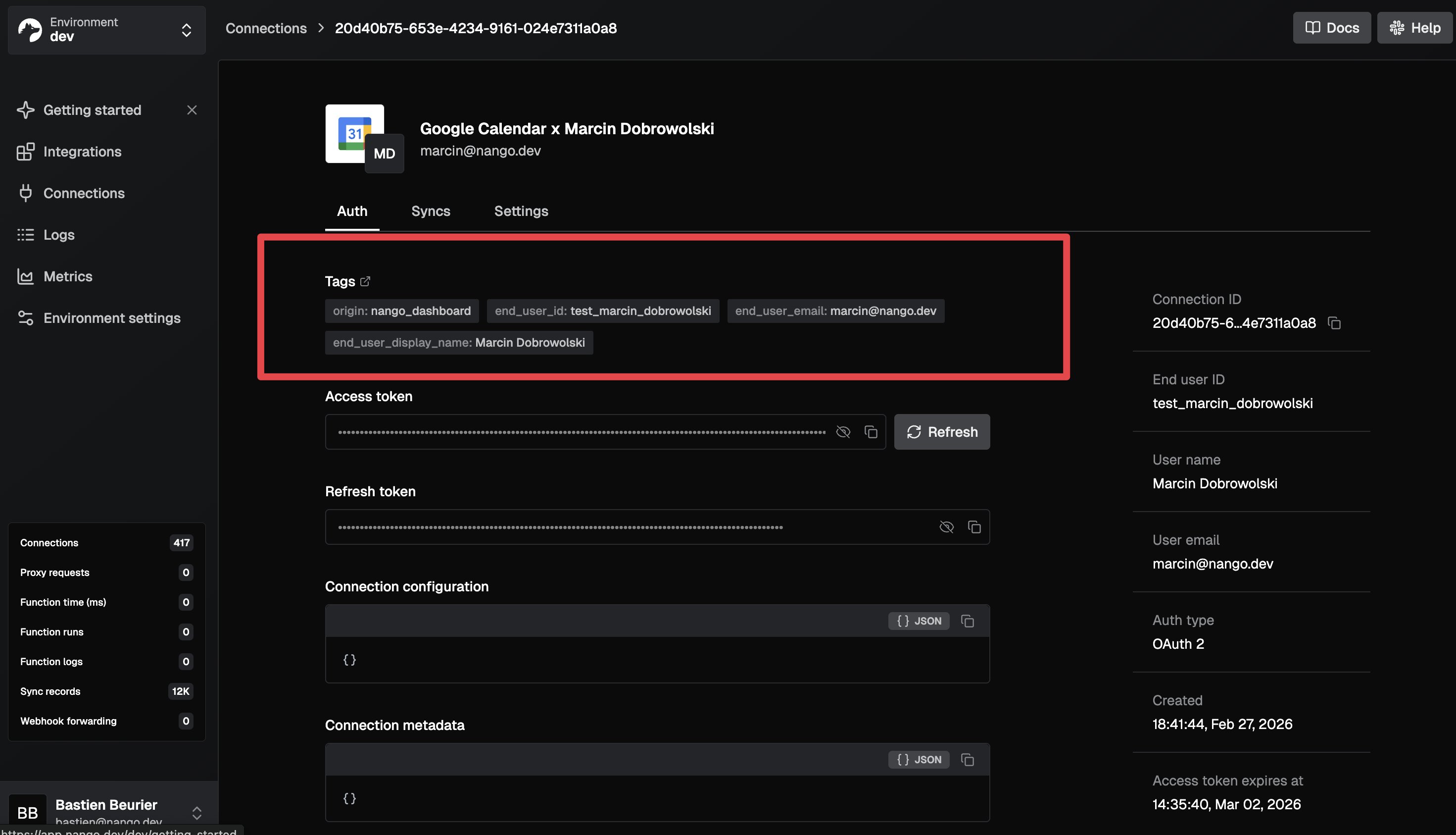 Connection Tags Ui