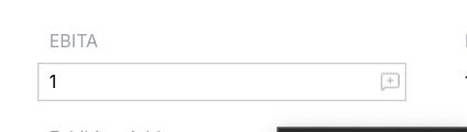 An extracted field with a comment badge next to its value