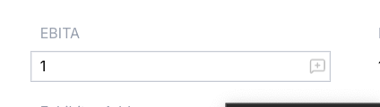 An extracted field with a comment badge next to its value