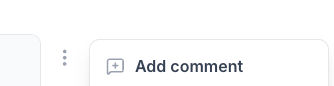 A step's three-dots menu open with the Add comment option