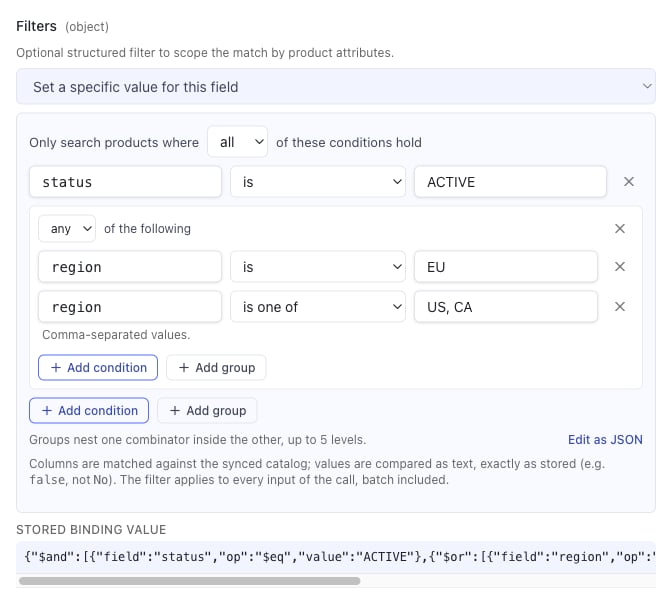 A nested any-of group inside the all-of root