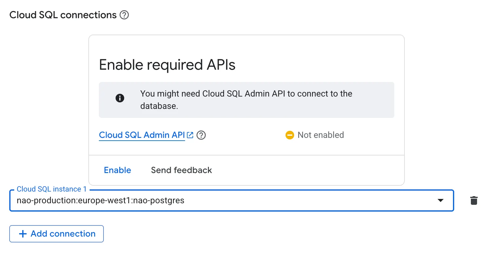 Cloud Run - Cloud SQL