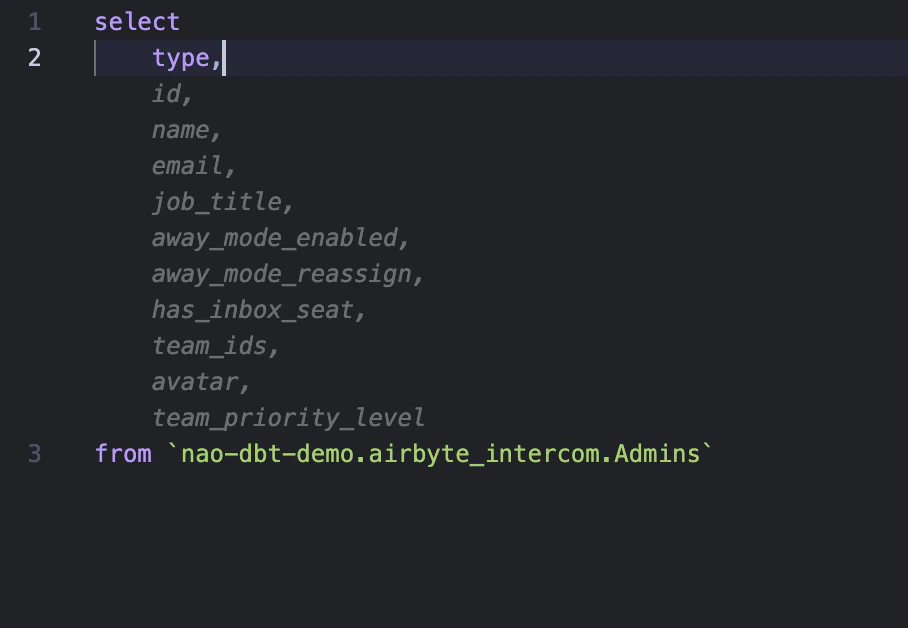 nao Tab data context example