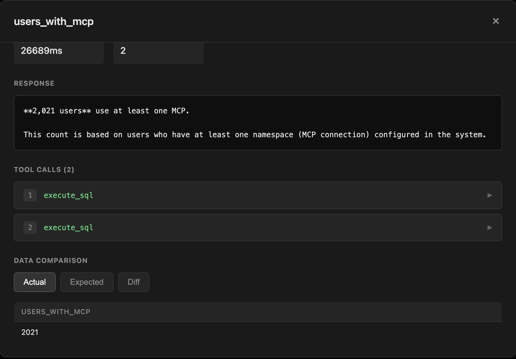 nao test server zoom on one test