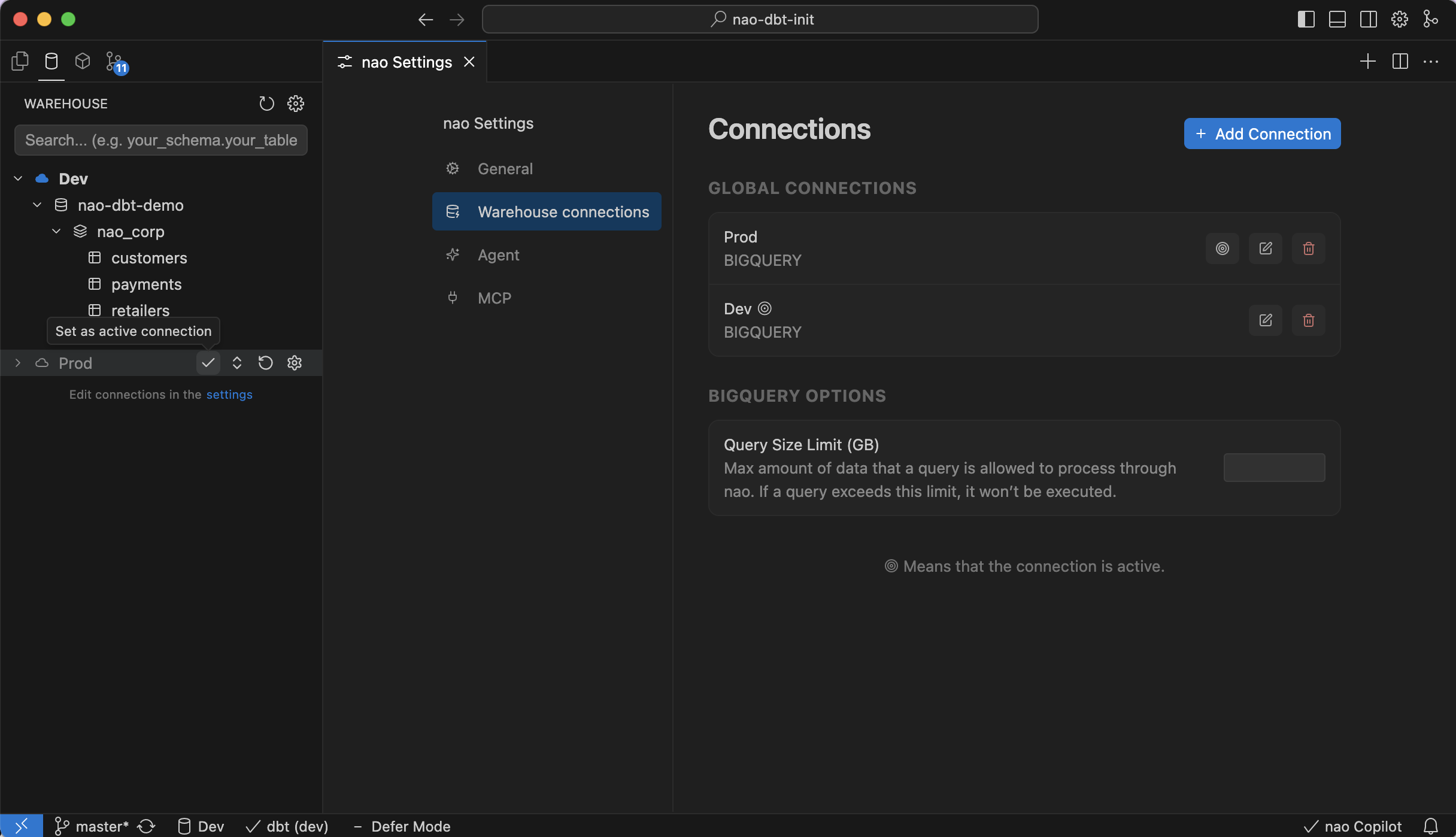 Data Multiple connections