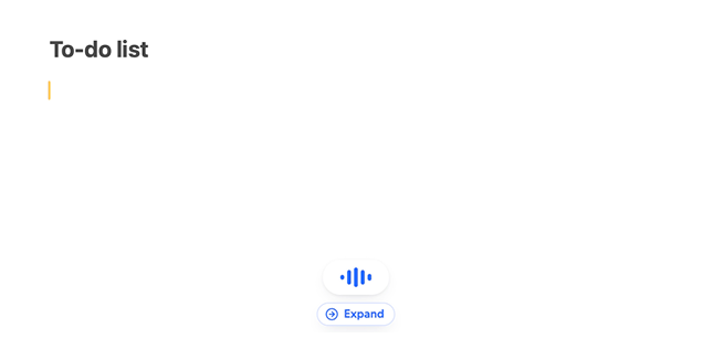 The pill near the bottom of the screen while Mumble
listens