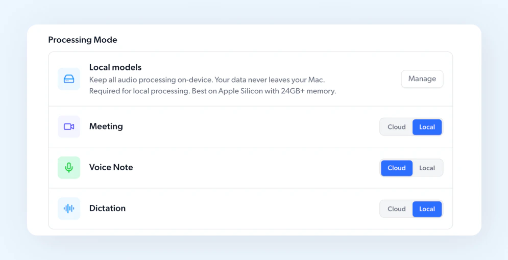 Cloud and Local Mode