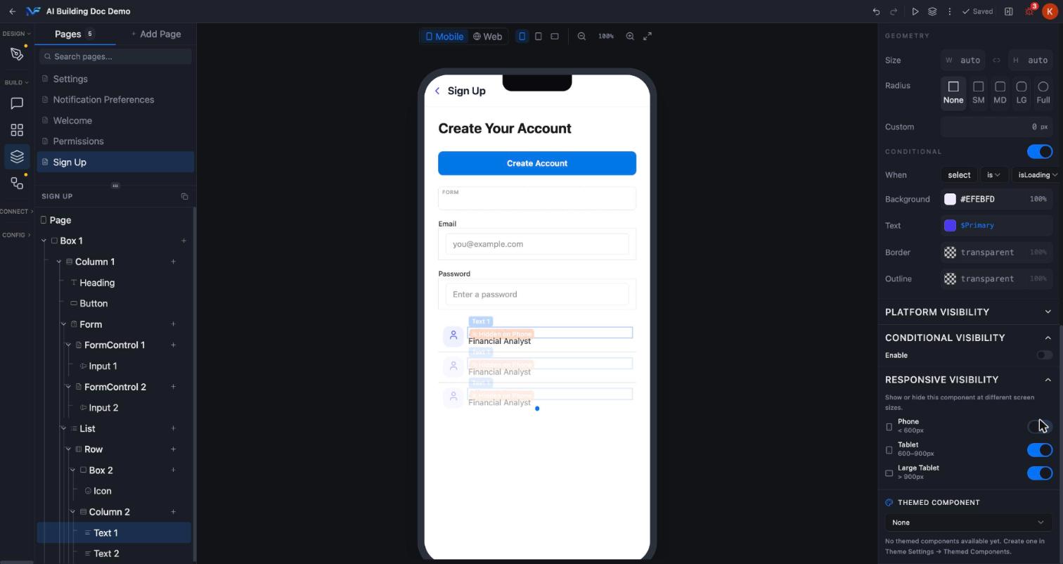 Toggling Phone visibility off