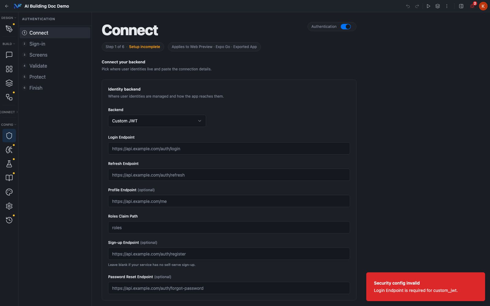 The Custom JWT fields