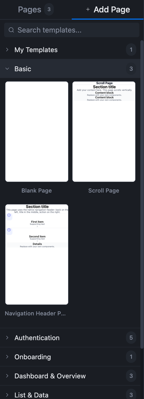 The Basic template group