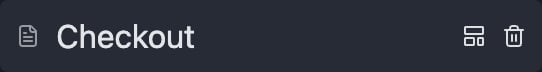 The hover controls on a page row